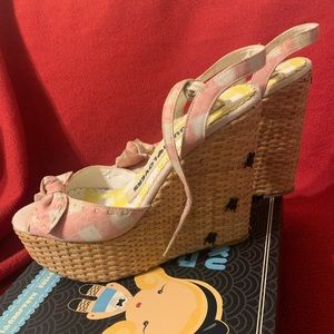 Harajuku Lovers Lux Gingham Ants Wedge